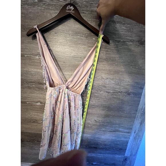 Hello Molly Mini Dress Party Size XS 2 Light Pink Mermaid Mystical Rainbow - Picture 6 of 7